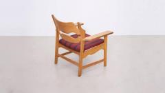 Henning Kjaernulf Oak Razor Back Lounge Chair by Henning Kjaernulf - 526276