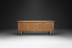 Henning Kjaernulf Oak Sideboard with Geometric Detailings by Henning Kjaernulf Denmark 1960s - 4593261