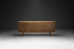 Henning Kjaernulf Oak Sideboard with Geometric Detailings by Henning Kjaernulf Denmark 1960s - 4593264