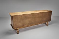 Henning Kjaernulf Oak Sideboard with Geometric Detailings by Henning Kjaernulf Denmark 1960s - 4593265