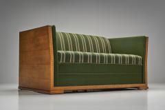 Henning Kjaernulf Oak Two Seater Sofa in the manner of Henning Kj rnulf Denmark Mid 20th Century - 4543524