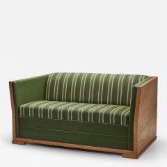 Henning Kjaernulf Oak Two Seater Sofa in the manner of Henning Kj rnulf Denmark Mid 20th Century - 4553496
