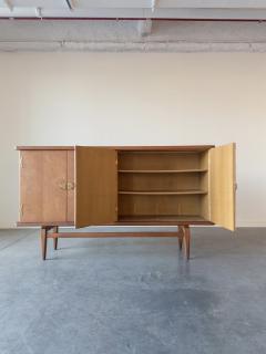Henning Kjaernulf Oak and Brass Sideboard by Henning Kj rnulf Denmark 1970s - 4283606