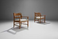 Henning Kjaernulf Pair of Henning Kj rnulf Razorblade Armchairs Denmark 1960s - 1193596