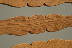 Henning Kjaernulf Set of 4 Henning Kj rnulf Style Razorblade Chairs in Solid Oak and Wool 1960s - 4803458
