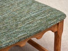 Henning Kjaernulf Set of 6 Henning Kj rnulf Dining Chairs in Oak and Pierre Frey Tweed 1960s - 4718850