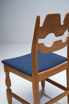 Henning Kjaernulf Set of 6 Razorblade Dining Chairs by Henning Kjaernulf Denmark 1960s - 1849453