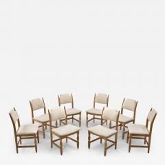 Henning Kjaernulf Set of Eight Oak Dining Chairs by Henning Kj rnulf Denmark 1960s - 3005544