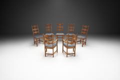 Henning Kjaernulf Set of Seven Oak Dining Chairs by Henning Kj rnulf Denmark 1960s - 2977479