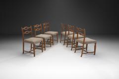 Henning Kjaernulf Set of Six Solid Oak Dining Chairs by Henning Kjaernulf Denmark 1960s - 3768943