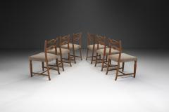 Henning Kjaernulf Set of Six Solid Oak Dining Chairs by Henning Kjaernulf Denmark 1960s - 3768945