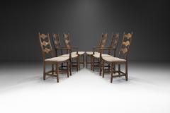 Henning Kjaernulf Six Razorblade Oak Chairs by Henning Kj rnulf Denmark 1960s - 3555495