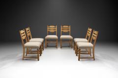 Henning Kjaernulf Six Solid Oak Dining Chairs in the Manner of Henning Kj rnulf Denmark 1960s - 3725508