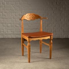 Henning Kjaernulf Solid Oak Desk Chair by Henning Kj rnulf Denmark 1960s - 3793113