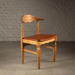 Henning Kjaernulf Solid Oak Desk Chair by Henning Kj rnulf Denmark 1960s - 3793114