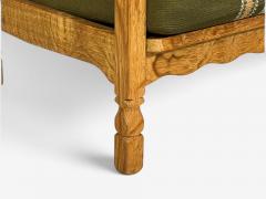 Henning Kjaernulf Style Lounge Chairs Oak Fabric Denmark 1970s - 4748650