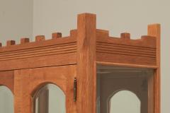 Henning Kjaernulf Unique Henning Kjaernulf Style Glazed Display Cabinet in Solid Oak 1970s - 4468559