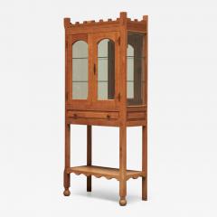 Henning Kjaernulf Unique Henning Kjaernulf Style Glazed Display Cabinet in Solid Oak 1970s - 4469525