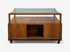 Henning Korch Danish Modern Rosewood Rolling Coffee Table Denmark 1960s - 4120642