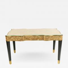 Henredon Veneer Shell Desk with Glass Top - 1384381