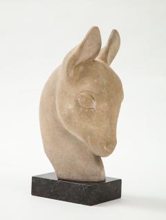 Henri Baron Henri Baron Doe s Head Limestone Sculpture France c 1930 - 1900761