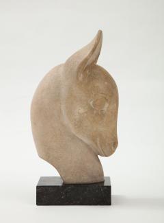 Henri Baron Henri Baron Doe s Head Limestone Sculpture France c 1930 - 1900764