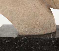 Henri Baron Henri Baron Doe s Head Limestone Sculpture France c 1930 - 1900765
