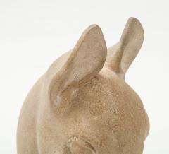 Henri Baron Henri Baron Doe s Head Limestone Sculpture France c 1930 - 1900770