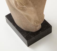 Henri Baron Henri Baron Doe s Head Limestone Sculpture France c 1930 - 1900773