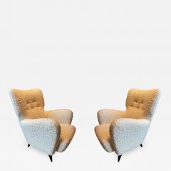 Henri Caillon Pair of armchairs for Erton France 1950s - 1973534