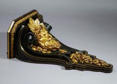 Henri Dasson 19thc ormolu ebonised wall bracket attributed to Henri Dasson - 4774276
