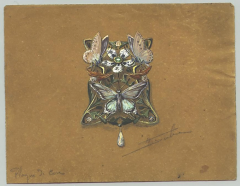 Henri Dubret Henri Dubret Basse Taille Enamel and Gem Set Plaque de Cou Necklace - 2624004
