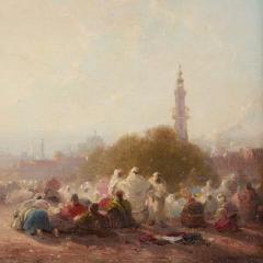 Henri Duvieux Henri Duvieux French Orientalist Oil Painting Morning View Hagia Sophia Turkey - 4397787