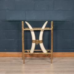 Henri Fernandez 20thC French Resin Tusks Console Table Henri Fernandez c 1970 - 2645264