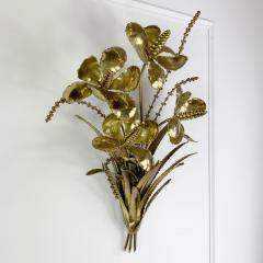 Henri Fernandez Brutalist French Flower Bouquet Wall Light - 3051433