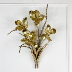 Henri Fernandez Brutalist French Flower Bouquet Wall Light - 3051440