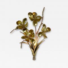 Henri Fernandez Brutalist French Flower Bouquet Wall Light - 3053047