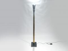 Henri Fernandez French hollywood regency brass nickel floor lamp Henri Fernandez 1970s - 983465