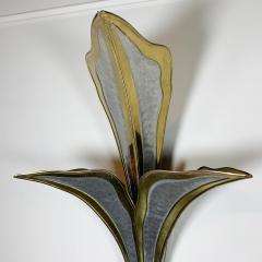 Henri Fernandez Henri Fernandez Brass and Chrome Leaf Wall Light - 3042005