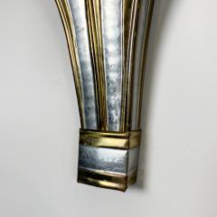 Henri Fernandez Henri Fernandez Brass and Chrome Leaf Wall Light - 3042010