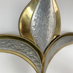 Henri Fernandez Henri Fernandez Gilt Brass and Silver Leaf Wall Sconce - 3032159