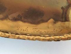 Henri Fernandez Henri Fernandez signed bronze agate stones peacock coffee table 1970s - 2471891