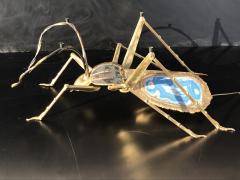 Henri Fernandez Illuminated Beetle Agate and Brass Coffee Table by Henri Fernandez - 439880