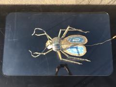 Henri Fernandez Illuminated Beetle Agate and Brass Coffee Table by Henri Fernandez - 439883