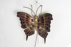 Henri Fernandez Rare Butterfly sculpture wall light in the style of Henri fernandez - 895864