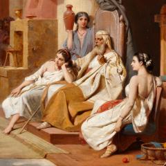 Henri Fr d ric Schopin A large French Orientalist Biblical painting by H F Schopin - 3159926