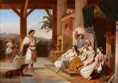 Henri Fr d ric Schopin A large French Orientalist Biblical painting by H F Schopin - 3161136