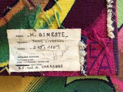 Henri Gineste Drunk Sun Aubusson Tapestry - 4236124