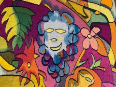 Henri Gineste Drunk Sun Aubusson Tapestry - 4236125
