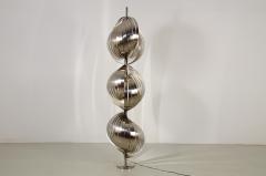 Henri Mathieu Henry Mathieu floor lamp Moon with 3 steel light shades France 1970s - 2129922